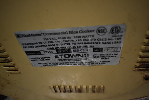 RiceMaster 57155 Metal Countertop Rice Cooker. No Lid. 230 Volts.
 - Image 4 of 4