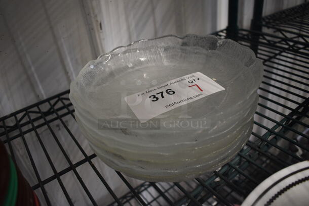 7 Glass Salad Plates. 8x8x1. 7 Times Your Bid! - Image 2 of 3