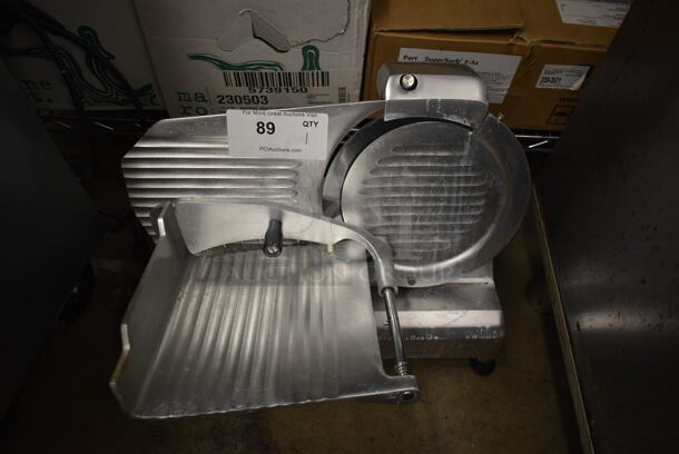 Food Machinery of America 220 F Stainless Steel Commercial Countertop Meat Slicer w/ Blade Sharpener. 115 Volts, 1 Phase. Tested and Working! - Image 2 of 4