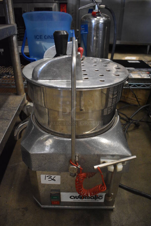 Model MJ Stainless Steel Commercial Countertop Automatic Juicer. 13x19x21. Tested and Working!