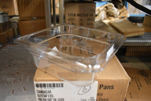 ALL ONE MONEY! Lot of 24 BRAND NEW IN BOX! Cambro Poly Clear 1/6 Size Drop In Bins. 1/6x2 - Image 2 of 3
