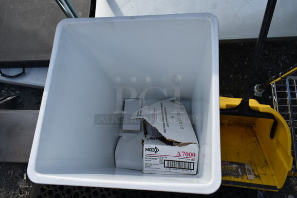 ALL ONE MONEY! Lot of White Trash Can, Yellow Butler and Black Anti Fatigue Floor Mat. - Image 5 of 5