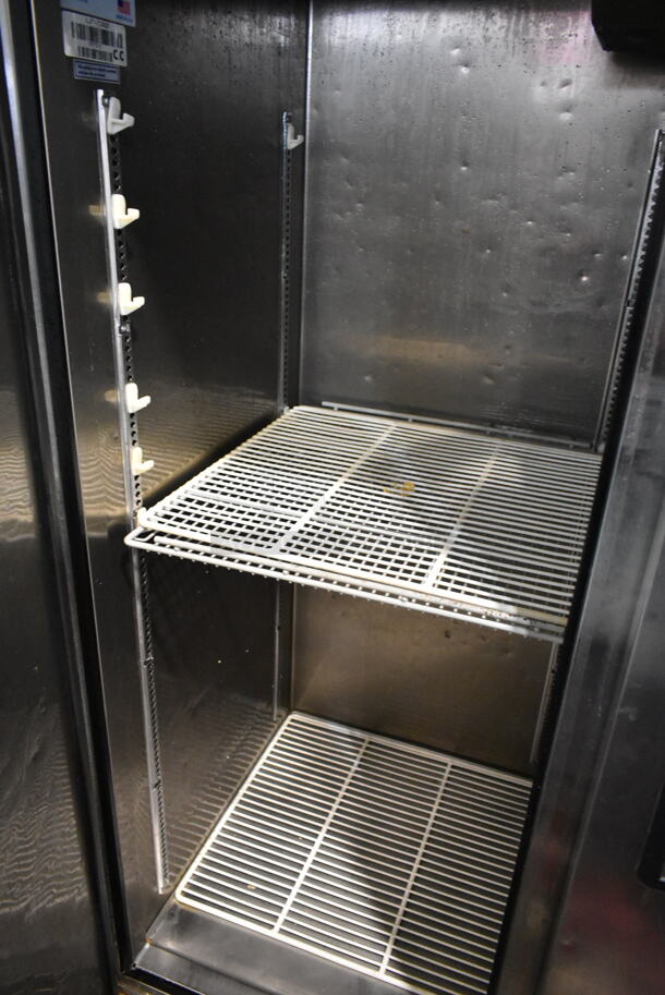 Turbo Air M3F72-3 Stainless Steel Commercial 3 Door Reach In Freezer w/ Poly Coated Racks on Commercial Casters. 115/208-230 Volts, 1 Phase.  - Image 7 of 8