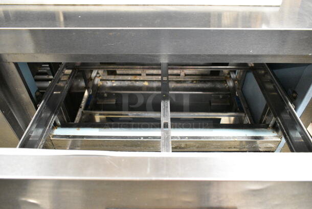 Delfield UCD4464N-12-DD5 Stainless Steel Commercial Sandwich Salad Prep Table Bain Marie Mega Top w/ 4 Drawers on Commercial Casters. 115 Volts, 1 Phase. Tested and Does Not Power on  - Image 7 of 10