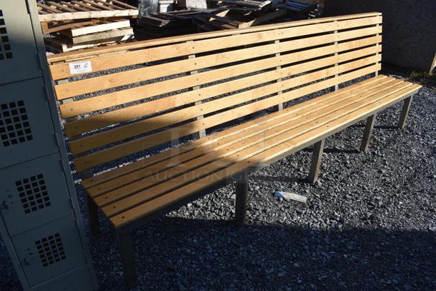 Wooden and Metal Bench. 120x21x43 - Image 1 of 3