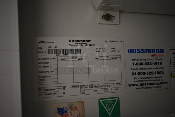Hussmann HGL-1-BS Stainless Steel Commercial Single Door Reach In Freezer Merchandiser w/ Poly Coated Racks. 115 Volts, 1 Phase. Cannot Test - Unit Trips Breaker - Image 5 of 5