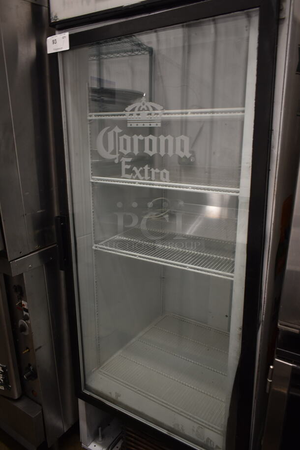 Beverage Air MT27 Metal Commercial Single Door Reach In Cooler Merchandiser w/ Poly Coated Racks. 115 Volts, 1 Phase. Tested and Powers On But Does Not Get Cold - Image 3 of 6