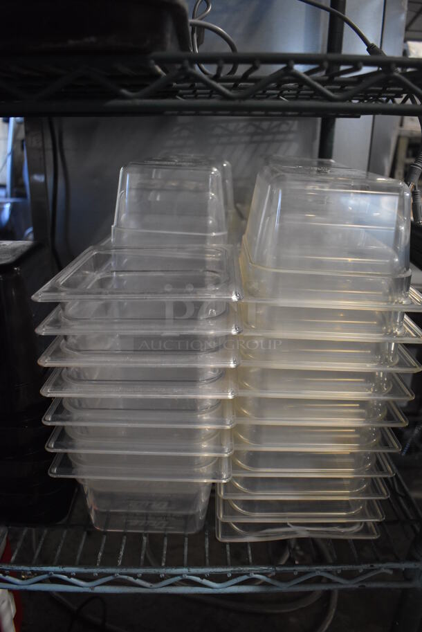 ALL ONE MONEY! Tier Lot of Various Items Including 2 Trash Cans, 8 Poly 1/6x6 Drop In Bins and 57 Poly 1/6x4 Drop In Bins. - Image 4 of 4