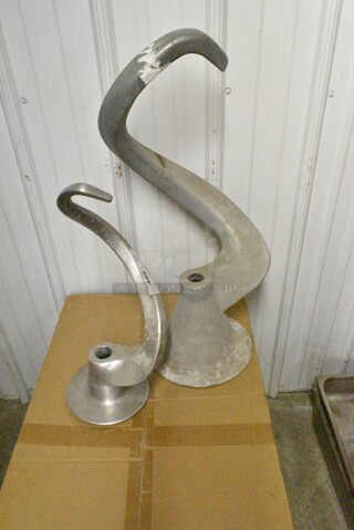 2 Metal Commercial Dough Hook Attachment for Hobart Mixer Including V140 140 Quart. Includes 8x9x20. 2 Times Your Bid! 
