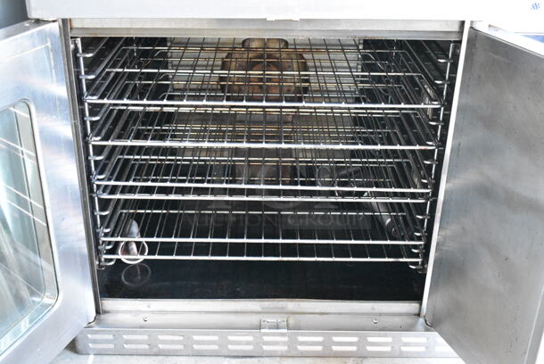 2 Imperial/Alto Shaam Stainless Steel Commercial Natural Gas Powered Full Size Convection Oven w/ View Through Door, Solid Door and Metal Oven Racks. 2 Times Your Bid!  - Image 5 of 5