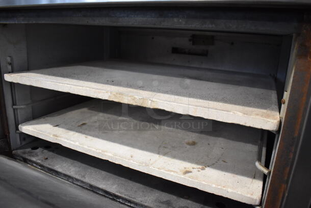 Prince Castle Stainless Steel Commercial Countertop Natural Gas Powered Pizza Oven w/ 2 Cooking Stones. 31x31x29 - Image 7 of 7