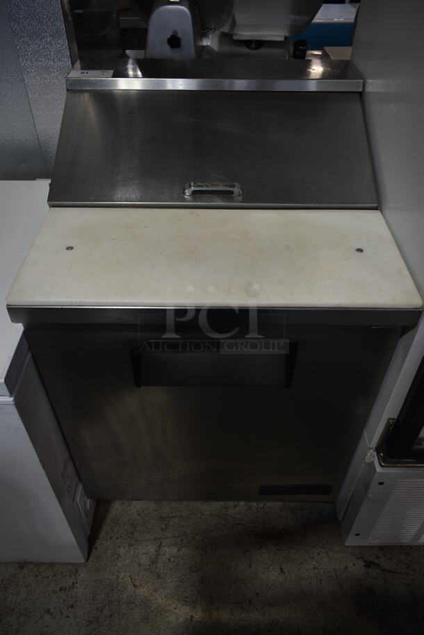 True TSSU-27-08 Stainless Steel Commercial Sandwich Salad Prep Table Bain Marie Mega Top on Commercial Casters. 115 Volts, 1 Phase. Tested and Working!