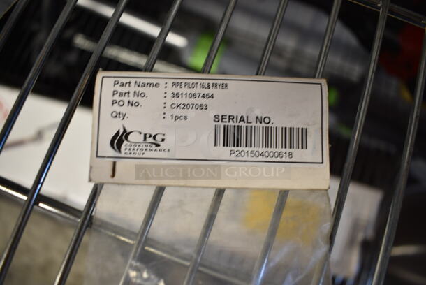 8 BRAND NEW SCRATCH AND DENT! Items; Cooking Performance Group 3511068532 Drain Valve for CF15 and CF30 Countertop Fryers, Cooking Performance Group 3511067454 Replacement Pilot Pipe Sleeve, Cooking Performance Group 3511470654 Natural Gas Safety Control Valve for CF15 and CF30 Countertop Fryers, Cooking Performance Group 3511472180 Replacement Front Pilot Pipe Assembly, Cooking Performance Group 3511473192 Front Main Pipe Assembly, Cooking Performance Group 3511472180 Replacement Front Pilot Pipe Assembly. 8 Times Your Bid! - Image 4 of 9