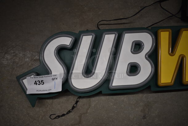 Subway Light Up Sign. 34x2.5x9. Tested and Working! - Image 3 of 5