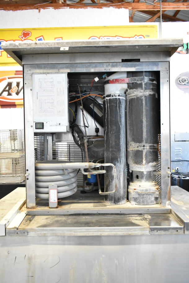 Manitowoc RF1200W Stainless Steel Commercial Ice Machine Head on Commercial Ice Bin. 220 Volts, 1 Phase. - Image 2 of 5