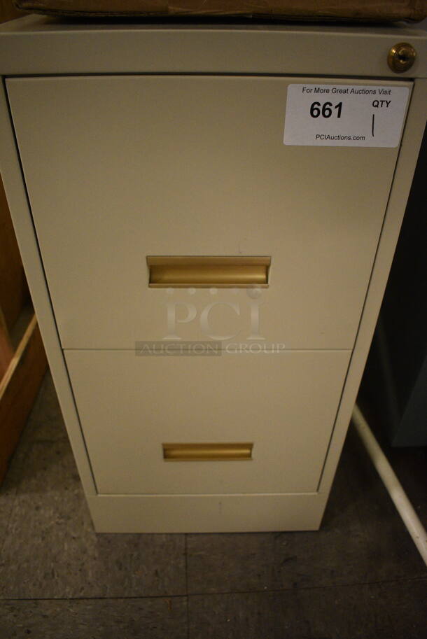 Tan Metal Filing Cabinet - Image 1 of 3