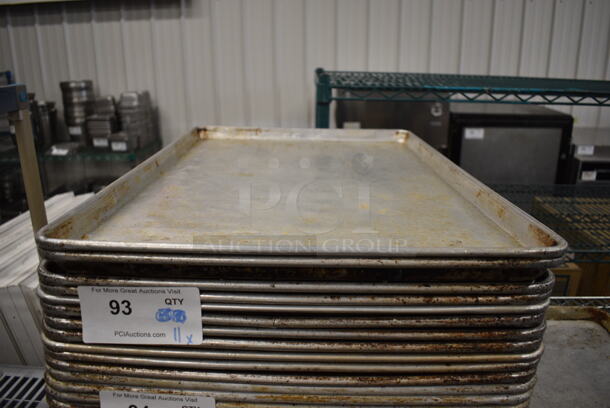 11 Metal Full Size Baking Pans. 18x26x1. 11 Times Your Bid!