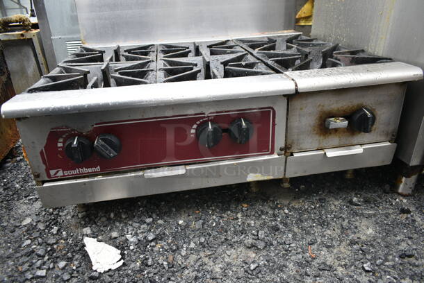 Southbend Stainless Steel Commercial Countertop Natural Gas Powered 6 Burner Range. - Image 4 of 7