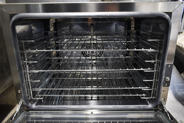 BRAND NEW SCRATCH AND DENT! Cooking Performance Group CPG 351COHD4M Stainless Steel Commercial Countertop Electric Powered Half Size Convection Oven. 208-240 Volts, 1 Phase. Tested and Working! - Image 4 of 5