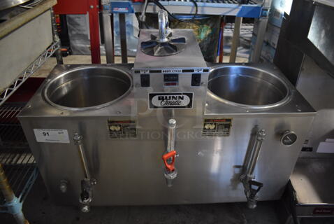 Bunn Omatic Stainless Steel Commercial Countertop Automatic Urn. 208 Volts, 3 Phase. 35x22x31