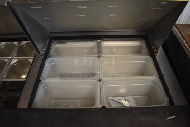 2015 True TSSU-72-30M-B-ST Stainless Steel Commercial Pizza Prep Table on Commercial Casters. 115 Volts, 1 Phase. 72x34.5x46. Tested and Working! - Image 5 of 10