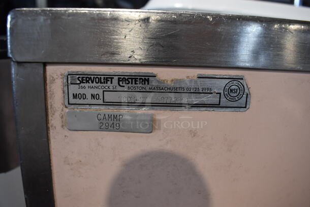 Servolift Eastern TCOH-ST Stainless Steel Commercial Tray Return w/ Cambro Camtray Poly Food Trays on Commercial Casters. 23x23x36. Trays 18.5x14.5x1 - Image 3 of 4