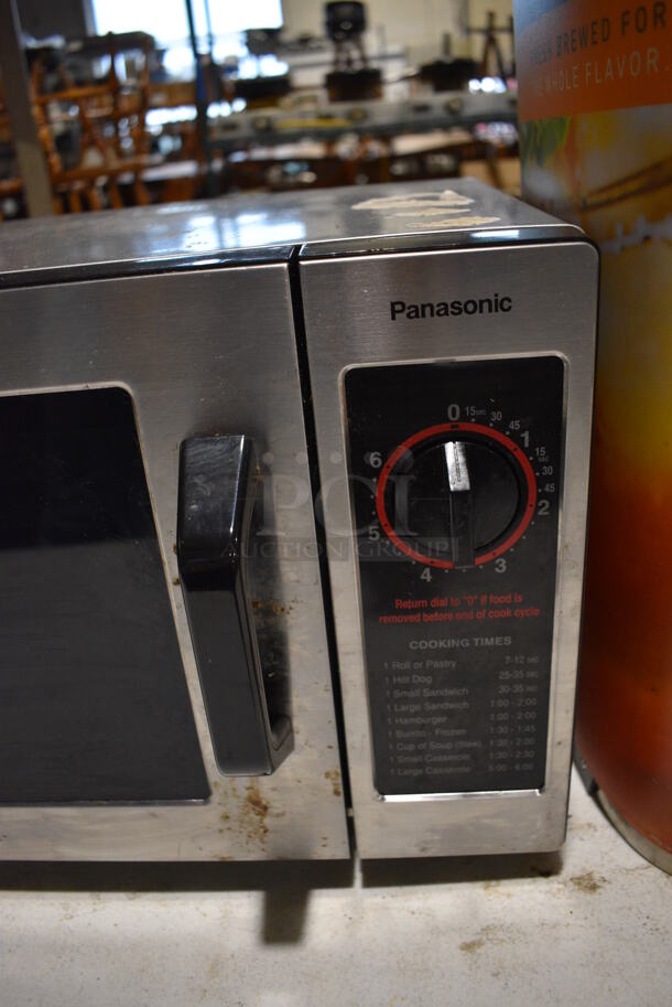 Panasonic Stainless Steel Commercial Countertop Microwave Oven. 20x13x12 - Image 3 of 5