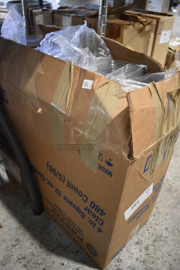 Box of BRAND NEW Clear Plastic Containers - Image 2 of 3