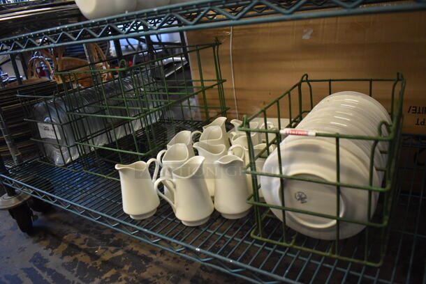 ALL ONE MONEY! Tier Lot of Various Items Including Ceramic Plates and Glass Plates - Image 3 of 8