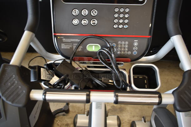 Star Trac Metal Commercial Floor Style Stationary Exercise Bicycle w/ Monitor and Heart Rate Handle Grip Monitors. Tested and Working! - Image 3 of 5