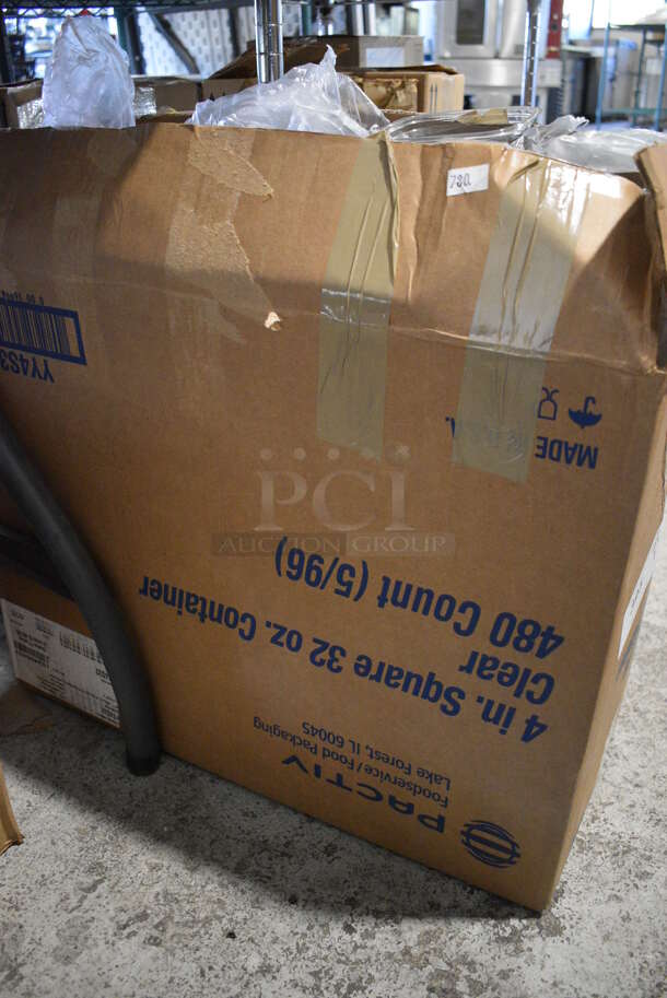 Box of BRAND NEW Clear Plastic Containers - Image 3 of 3