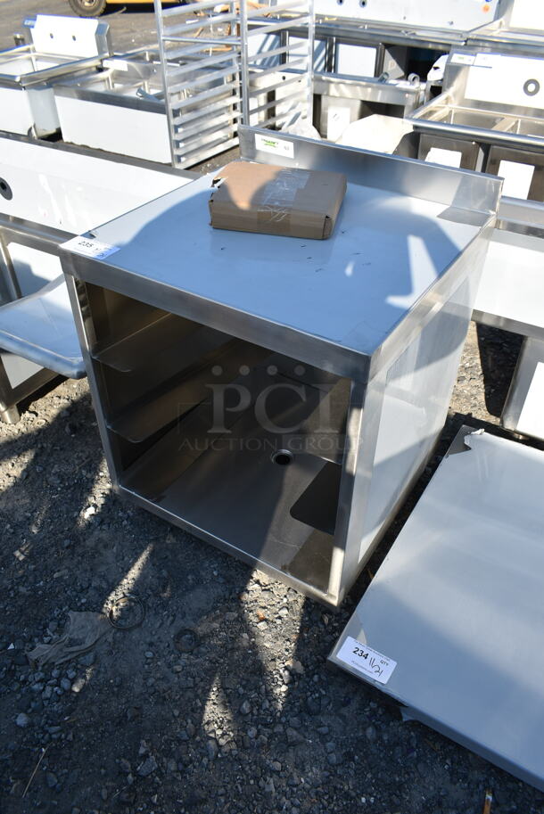 BRAND NEW SCRATCH AND DENT! Regency Stainless Steel Table w/ Back Splash and Under Shelf. - Image 2 of 4