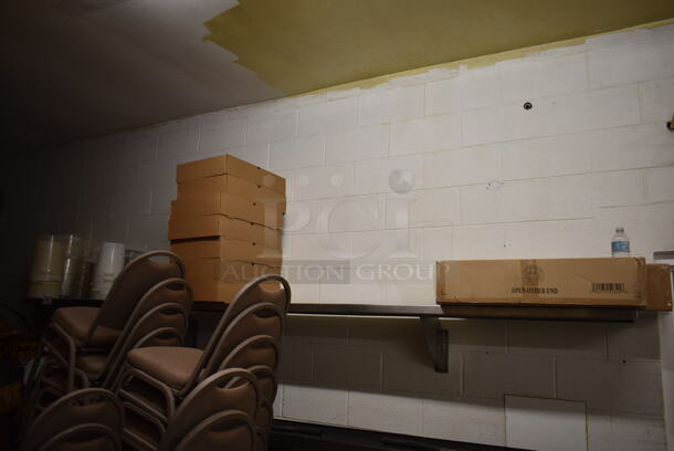 Stainless Steel Shelf w/ Contents Including Fake Christmas Tree. BUYER MUST REMOVE. (hallway) - Image 1 of 4