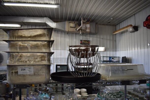 ALL ONE MONEY! Tier Lot of Various Items Including Metal Bins, Poly Covers and Metal Basket - Image 2 of 8