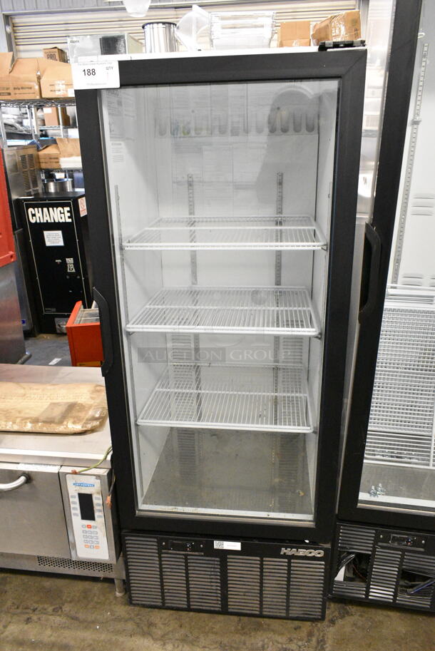 Habco SE12 Metal Commercial Single Door Reach In Cooler Merchandiser w/ Poly Coated Racks. 115 Volts, 1 Phase. Tested and Working! - Image 1 of 4