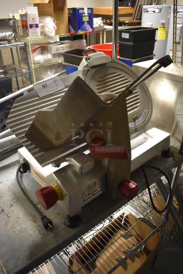 Berkel 827A Stainless Steel Commercial Countertop Meat Slicer w/ Blade Sharpener. 115 Volts, 1 Phase. 24x19x18. Item Was in Working Condition on Last Day of Business. (kitchen) - Image 2 of 6