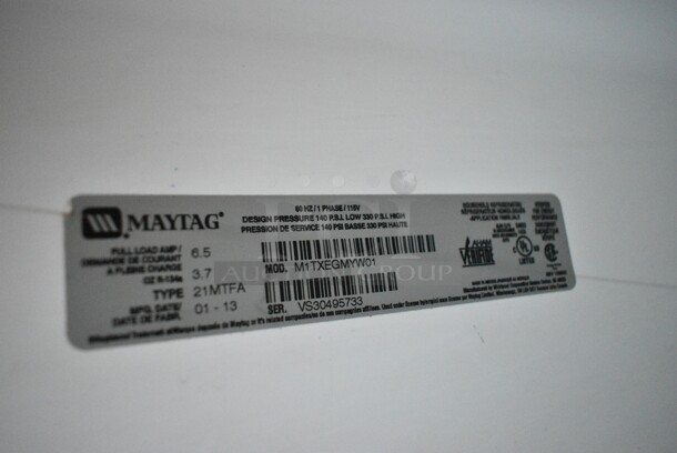 Maytag M1TXEGMYW01 Metal Cooler w/ Freezer. 115 Volts, 1 Phase. Tested and Working! - Image 6 of 6