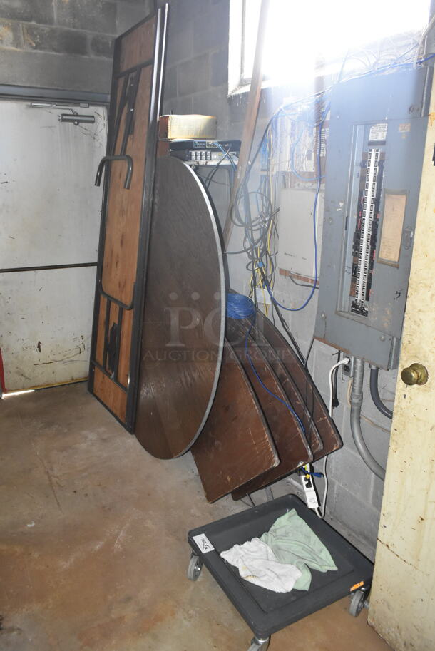 ALL ONE MONEY! ROOM LOT of Folding Tables and Dolly. BUYER MUST REMOVE. (hallway) - Image 2 of 6