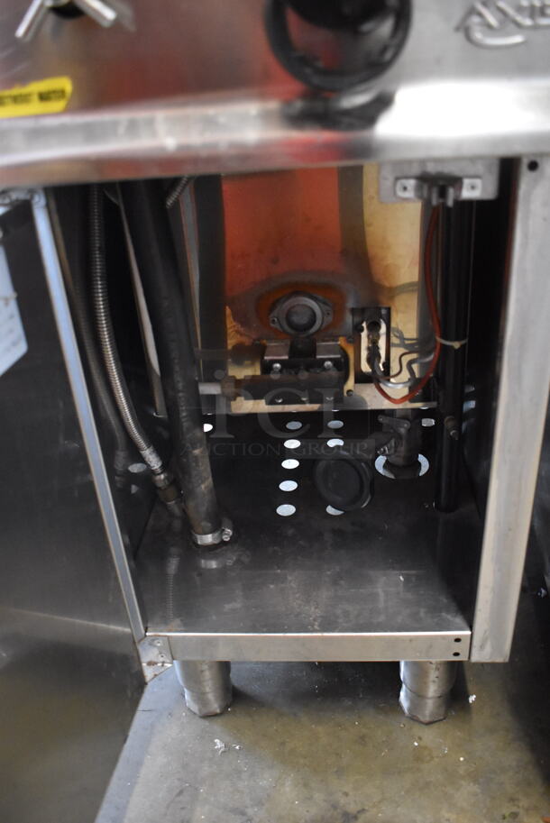 Axis Commercial Stainless Steel Natural Gas Powered Pasta Cooker With 5 Steel Baskets on Galvanized Legs. - Image 6 of 7