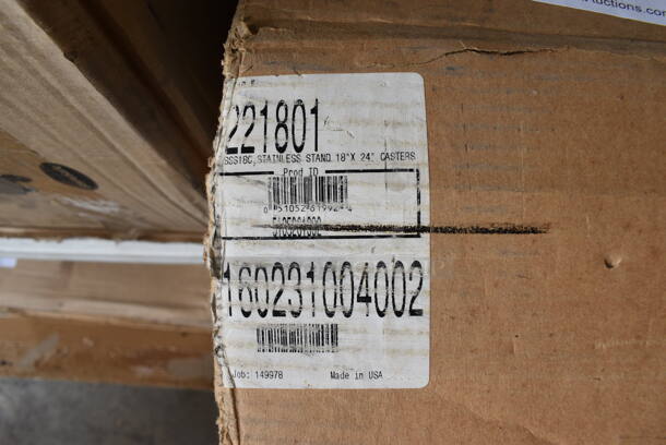BRAND NEW IN BOX! Stainless Steel Tabletop, Under Shelf. Tabletop: 24x18x2 - Image 3 of 7