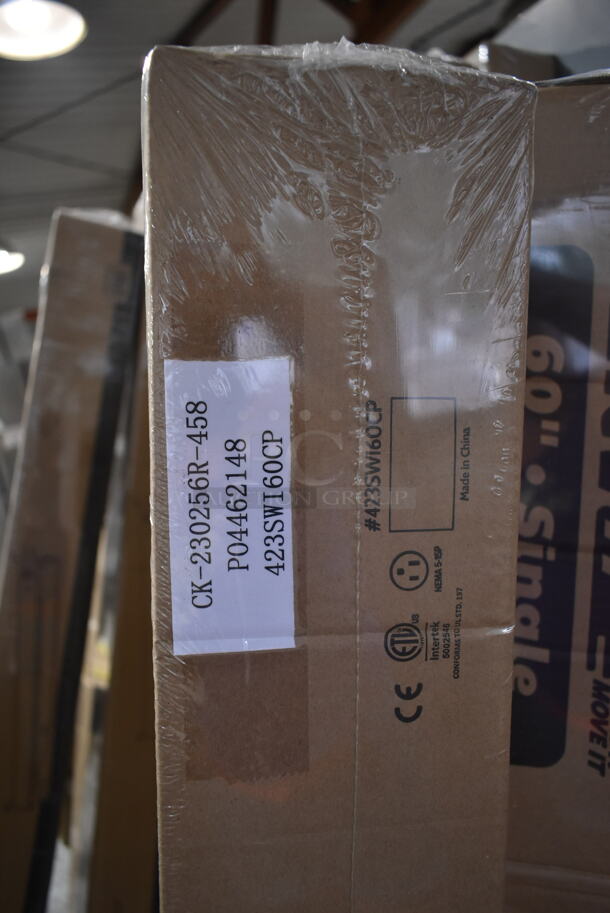 2 BRAND NEW IN BOX! ServIt 423SWI60CP Stainless Steel Commercial 60" High Wattage Strip Warmer with Adjustable Infinite Controls and Cord. 120 Volts, 1 Phase. 2 Times Your Bid! - Image 5 of 5
