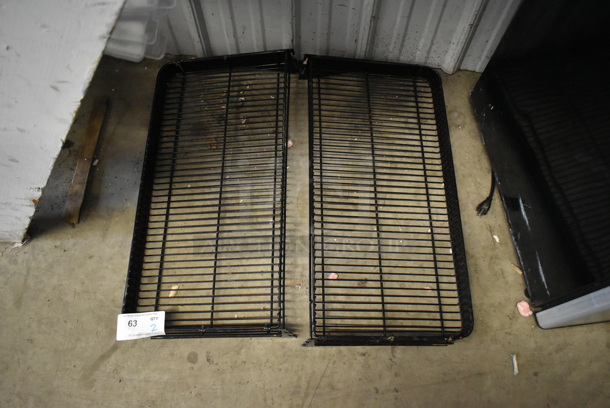 ALL ONE MONEY! Lot of 2 Black Wire Shelves. - Image 2 of 3