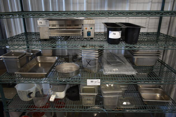 ALL ONE MONEY! Lot of 3 Tiers of Various Items Including Stainless Steel Drop In Bins, Poly Pitchers and Ice Scoops - Image 2 of 4