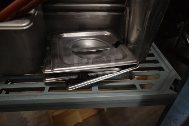 ALL ONE MONEY! Lot of Various Items Including Stainless Steel 1/3 Size Drop In Bin, 1/6 Size Drop In Bin Lids, Metal Mixing Cups and Utensils - Image 3 of 5