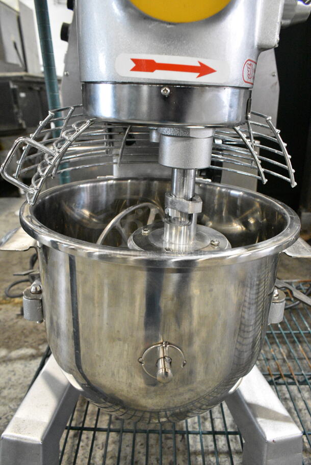 Vevor XZ-SZM Metal Commercial Countertop 10 Quart Planetary Dough Mixer w/ Stainless Steel Mixing Bowl, Bowl Guard, Whisk, Paddle and Dough Hook Attachments. 110 Volts, 1 Phase. Tested and Powers On But Parts Do Not Move - Image 2 of 5
