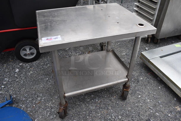 Stainless Steel Equipment Stand w/ Under Shelf on Commercial Casters. 29x23x28 - Image 2 of 3