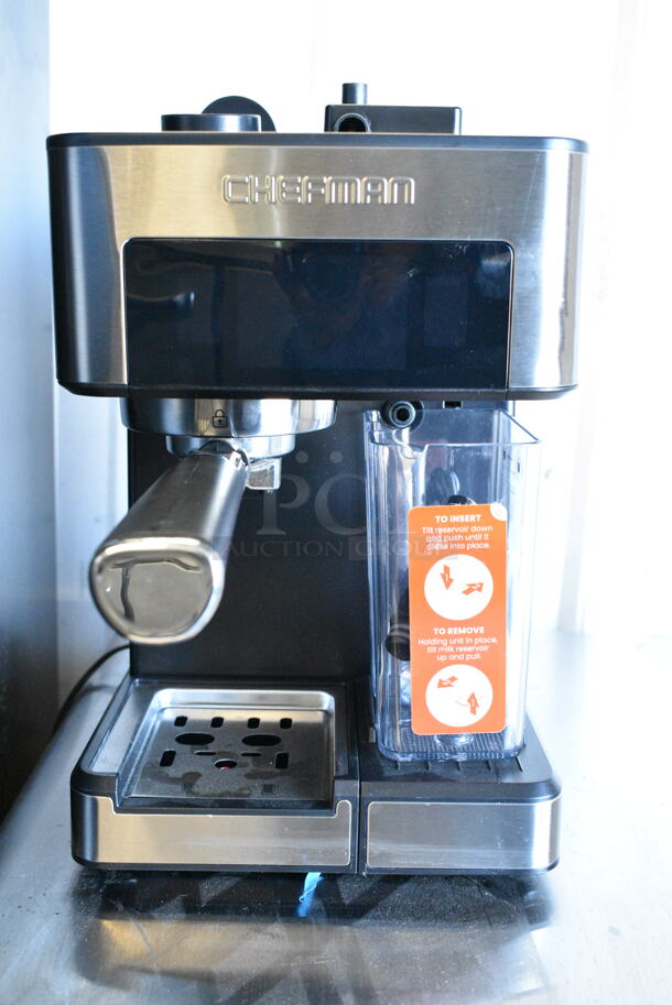 BRAND NEW SCRATCH AND DENT! Chefman RJ54-V2RJ54-V2 Countertop Espresso Machine. 120 Volts, 1 Phase.  - Image 5 of 9