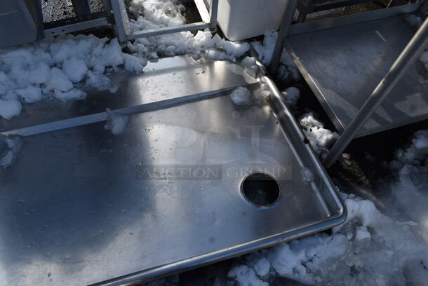 Stainless Steel Commercial L Shaped Right Side Dirty Side Dishwasher Table. No Legs. Bay 20x20x9.5 - Image 4 of 4