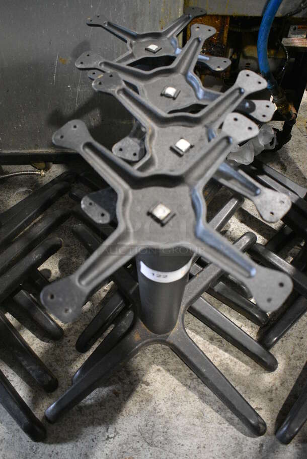 4 Black Metal Table Bases. 33x33x28. 4 Times Your Bid! - Image 1 of 4