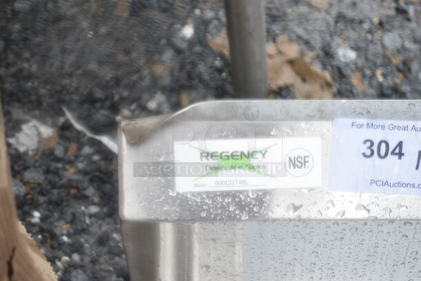 BRAND NEW SCRATCH AND DENT! Regency 600CDT48L 16 Gauge 4' Clean Dish Table - Left Drainboard - Image 5 of 5
